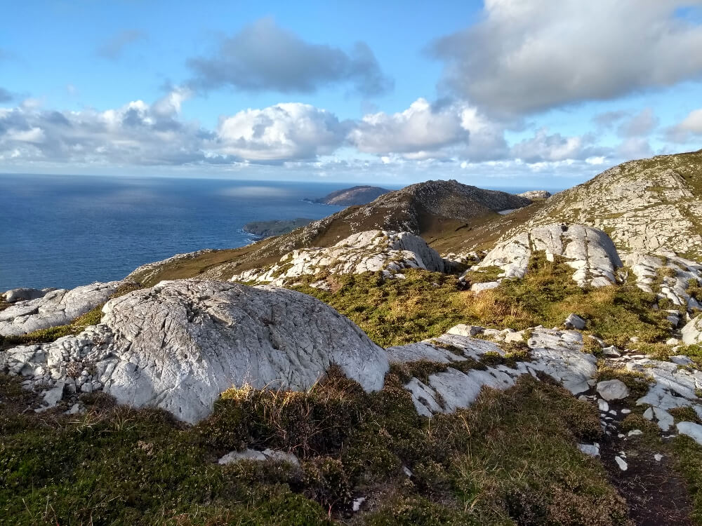 A beautiful view of the Urris Hills and the Wild Atlantic Way in Inishowen, Co. Donegal, Ireland